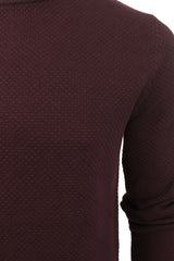 Xact Men's Textured Cotton Crew Neck Jumper-2