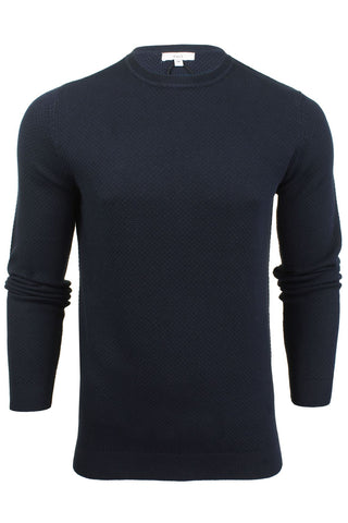 Xact Men's Textured Cotton Crew Neck Jumper-Main Image