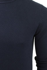 Xact Men's Textured Cotton Crew Neck Jumper-2