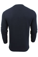 Xact Men's Textured Cotton Crew Neck Jumper-3