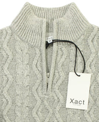 Xact Men's 1/4 Zip Neck Cable Jumper-4