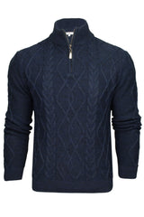 Xact Men's 1/4 Zip Neck Cable Jumper-Main Image