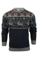 Xact Men's Nordic Fairisle Crew Neck Christmas Jumper-2