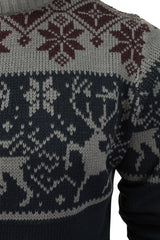 Xact Men's Nordic Fairisle Crew Neck Christmas Jumper-2