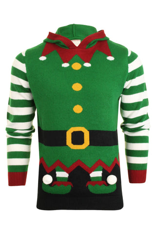 Mens Christmas Elf  and Rudolph Reindeer Xmas Jumper by Xact-Main Image
