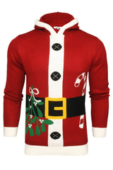 Xact Men's Novelty Hooded Christmas Jumper-Main Image