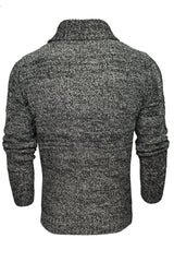 Xact Mens Shawl Neck Cable Knit Cardigan-3