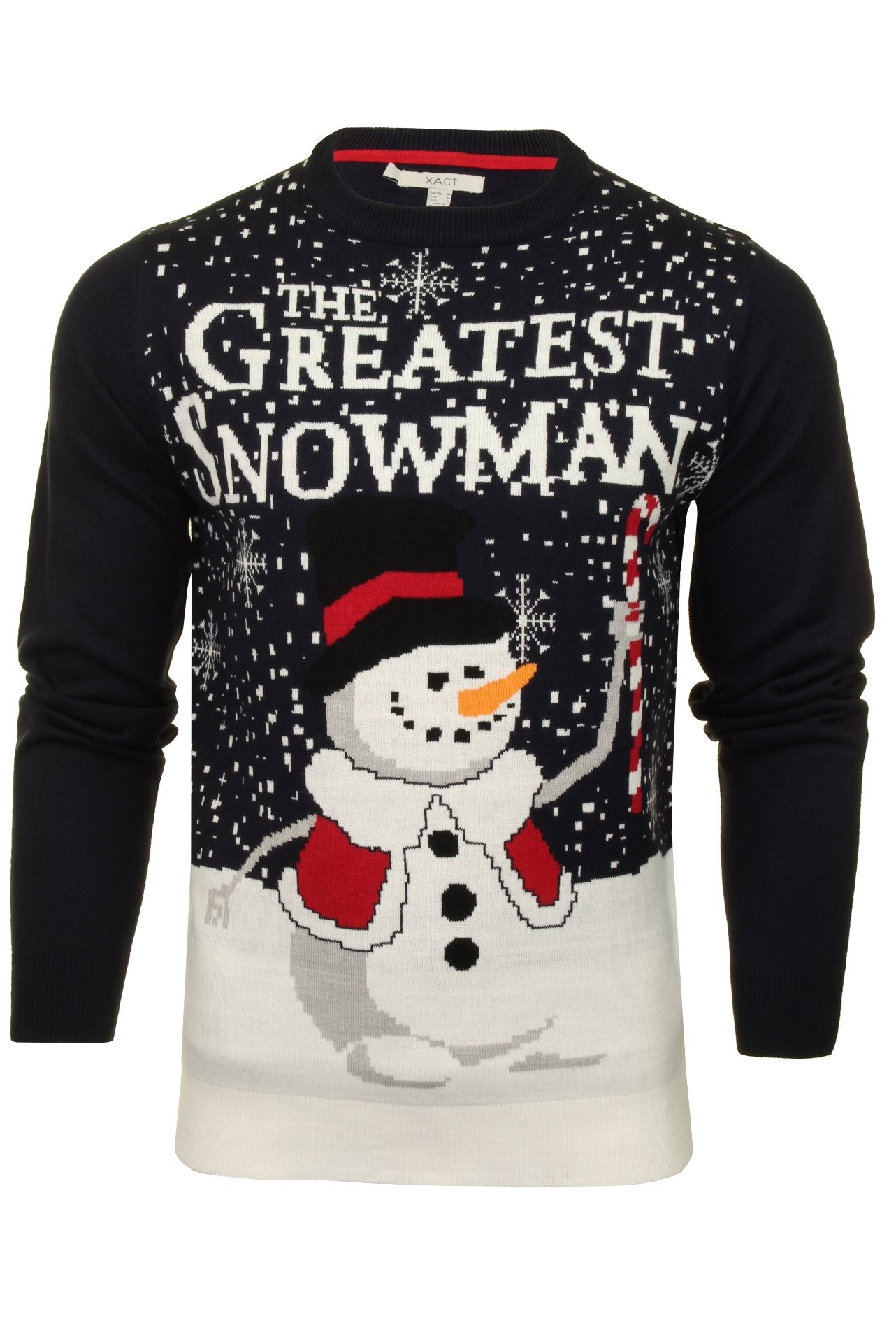 Mens Xact 'Greatest Snowman' Christmas/ Xmas Jumper-Main Image