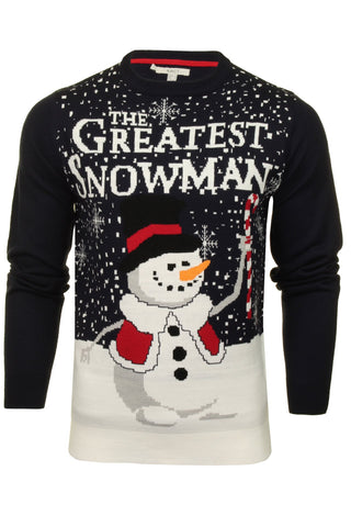 Mens Xact 'Greatest Snowman' Christmas/ Xmas Jumper-Main Image
