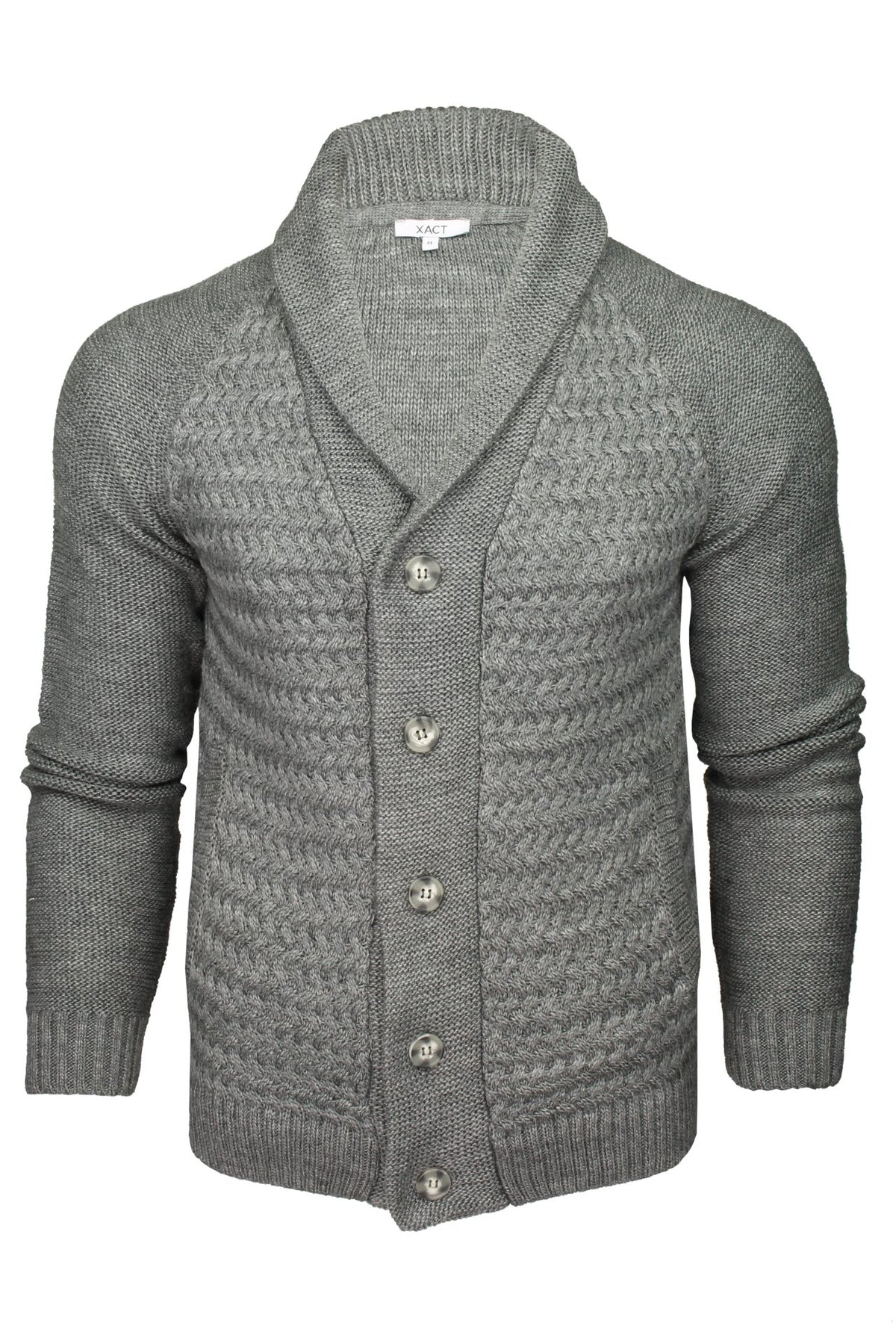 Xact Mens Shawl Neck Cardigan, Raglan Sleeve-Main Image