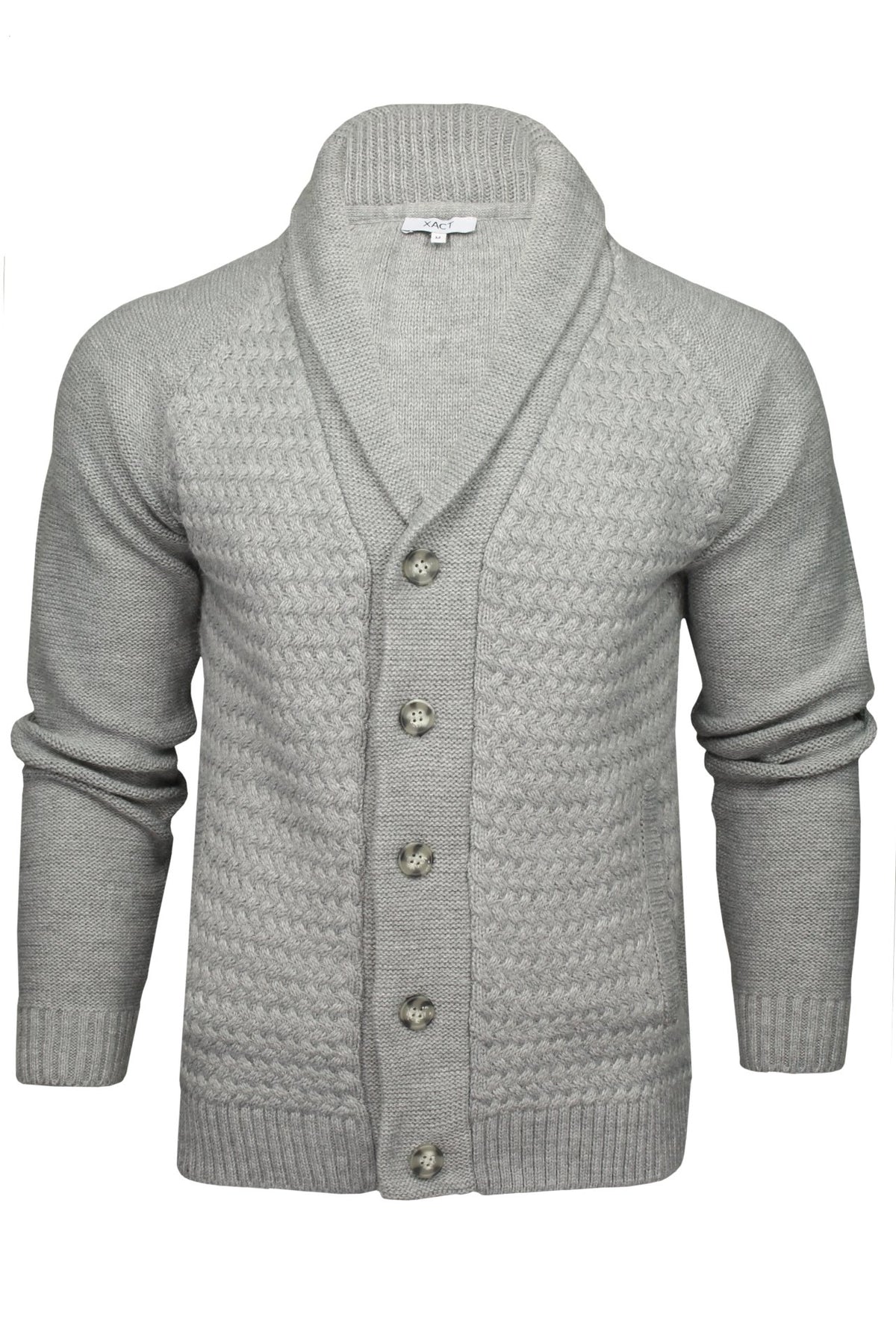 Xact Mens Shawl Neck Cardigan, Raglan Sleeve-Main Image
