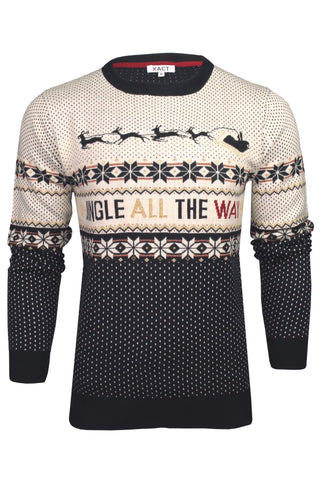 Mens Xact Christmas/ Xmas Jumper 'Jingle Crew'-Main Image