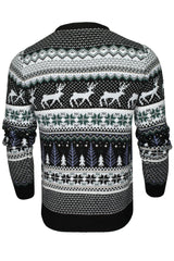 Xact Christmas/ Xmas Jumper 'Lapland' with Tree & Reindeer Fairisle Pattern-3