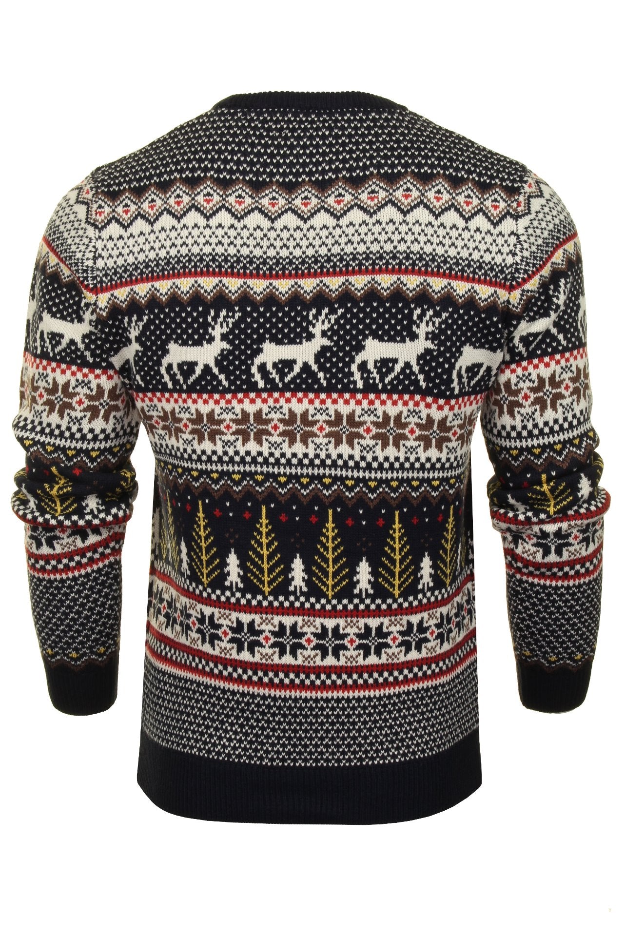 Xact Christmas/ Xmas Jumper 'Lapland' with Tree & Reindeer Fairisle Pattern-3