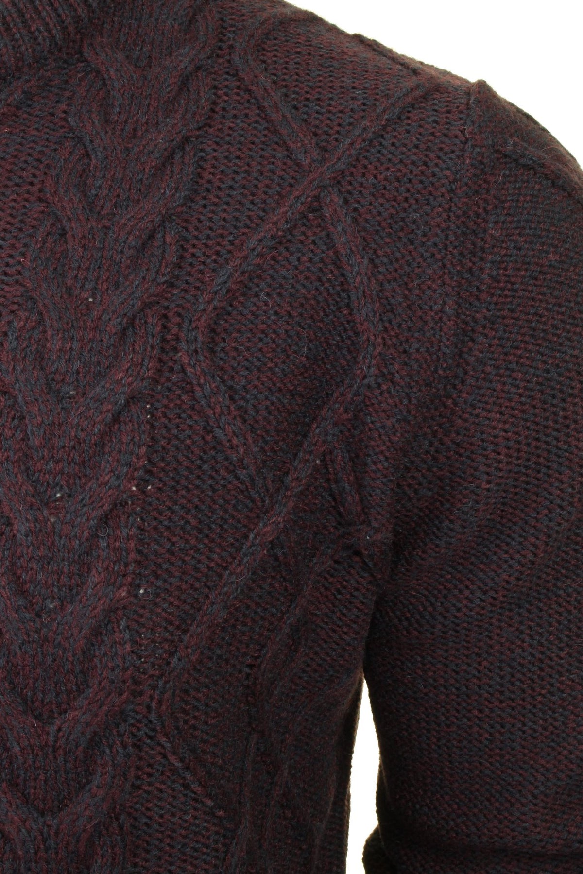 Xact Mens Cable Knit Crew Neck Jumper-2