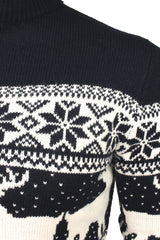 Xact Mens 1/4 Zip Reindeer Xmas/ Christmas Jumper-2