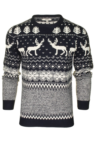 Xact Men's Nordic 'Reindeer' Xmas / Christmas Jumper-Main Image