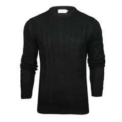 Xact Men's Crew Neck Cable Knit Jumper-Main Image