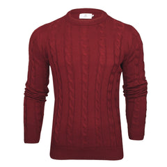 Xact Men's Crew Neck Cable Knit Jumper-Main Image