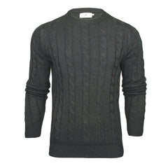 Xact Men's Crew Neck Cable Knit Jumper-Main Image