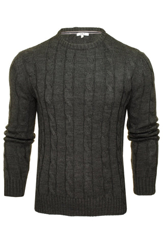 Xact Men's Crew Neck Cable Knit Jumper-Main Image