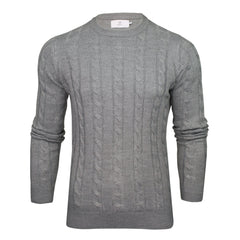 Xact Men's Crew Neck Cable Knit Jumper-Main Image