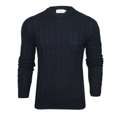 Xact Men's Crew Neck Cable Knit Jumper-Main Image