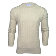 Xact Men's Crew Neck Cable Knit Jumper-Main Image