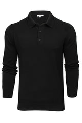 Xact Mens Knitted Long Sleeved Knitted Polo Shirt, 100% Cotton-Main Image