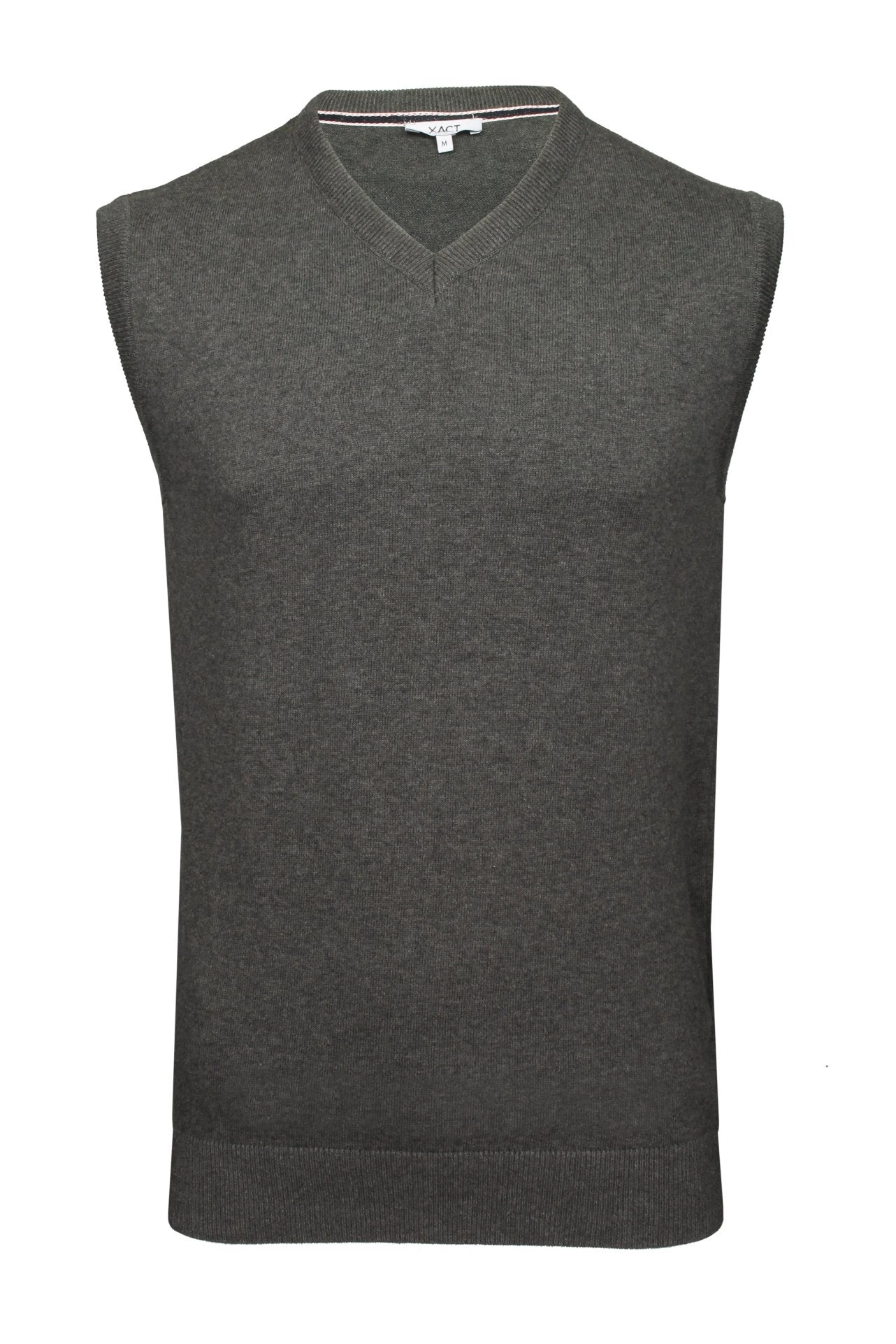 Xact Mens Knitted Sleeveless Vest/ Tank Top Jumper - 100% Cotton-2