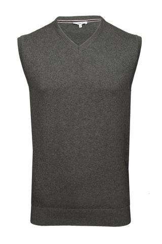 Xact Mens Knitted Sleeveless Vest/ Tank Top Jumper - 100% Cotton-Main Image