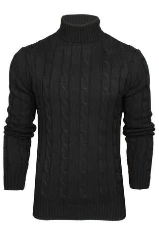 Xact Men's Roll Neck Cable Knit Jumper-Main Image