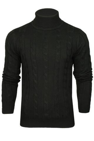 Xact Men's Roll Neck Cable Knit Jumper-Main Image