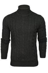 Xact Men's Roll Neck Cable Knit Jumper-Main Image