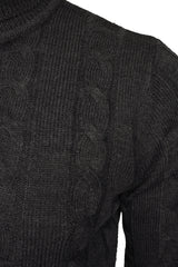 Xact Men's Roll Neck Cable Knit Jumper-2