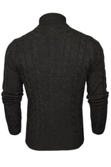 Xact Men's Roll Neck Cable Knit Jumper-3