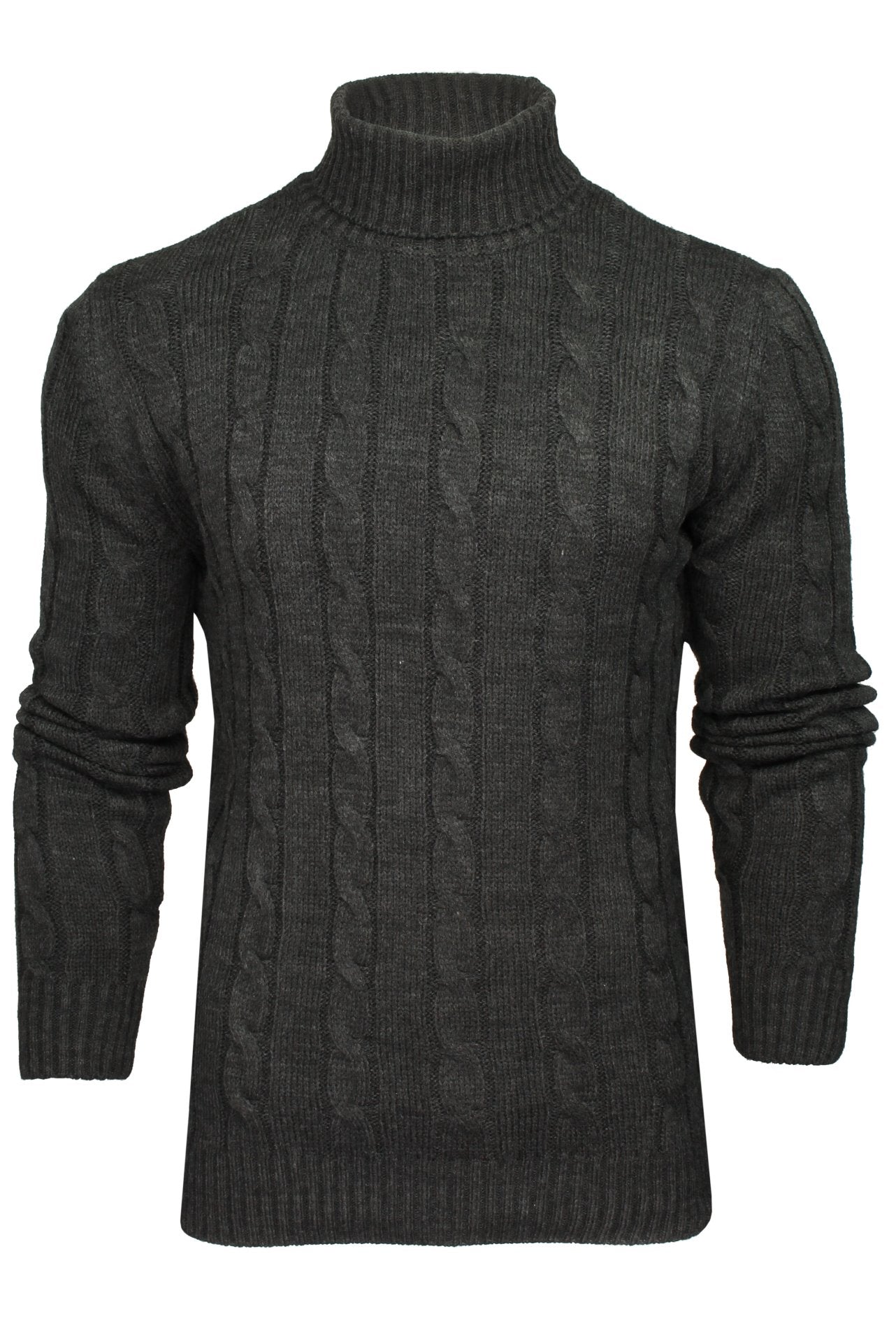 Xact Men's Roll Neck Cable Knit Jumper-Main Image