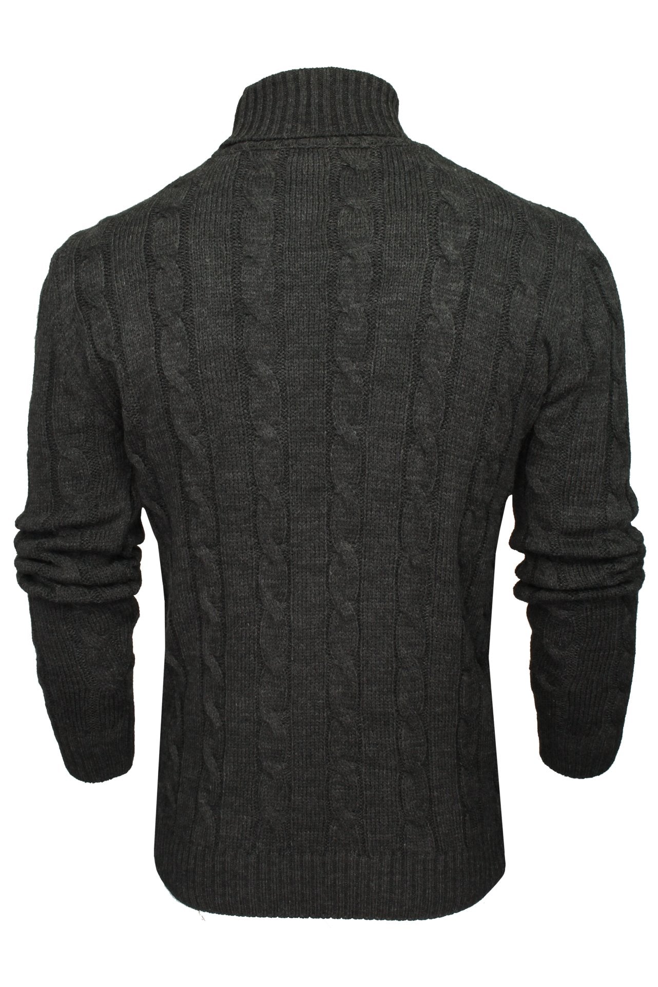 Xact Men's Roll Neck Cable Knit Jumper-3