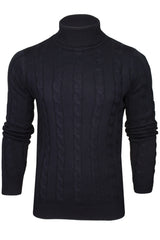 Xact Men's Roll Neck Cable Knit Jumper-Main Image