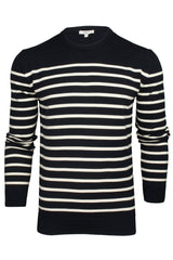 Xact Mens Breton Stripe Pure Cotton Jumper-Main Image