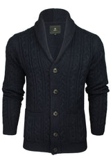 Xact Mens Cable Shawl Neck Cardigan-Main Image