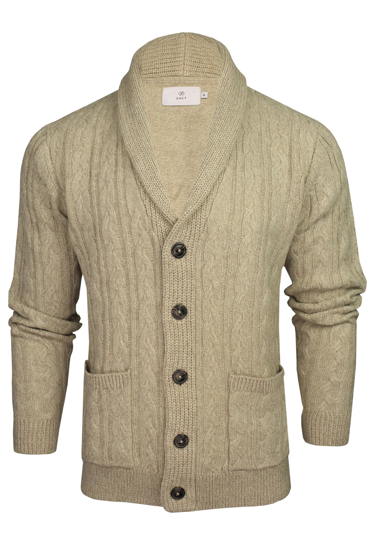 Xact Mens Cable Shawl Neck Cardigan – Xact Clothing