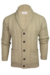 Xact Mens Cable Shawl Neck Cardigan-Main Image