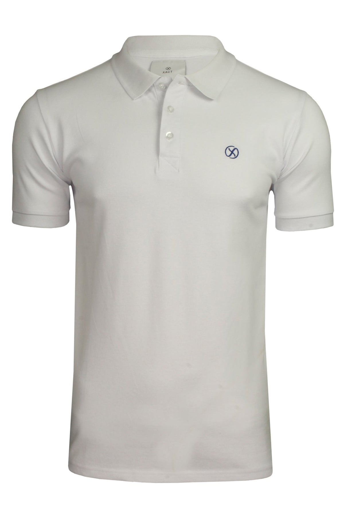 Xact Mens Classic 3 Button Stretch Pique Polo T-Shirt - Short Sleeved-Main Image