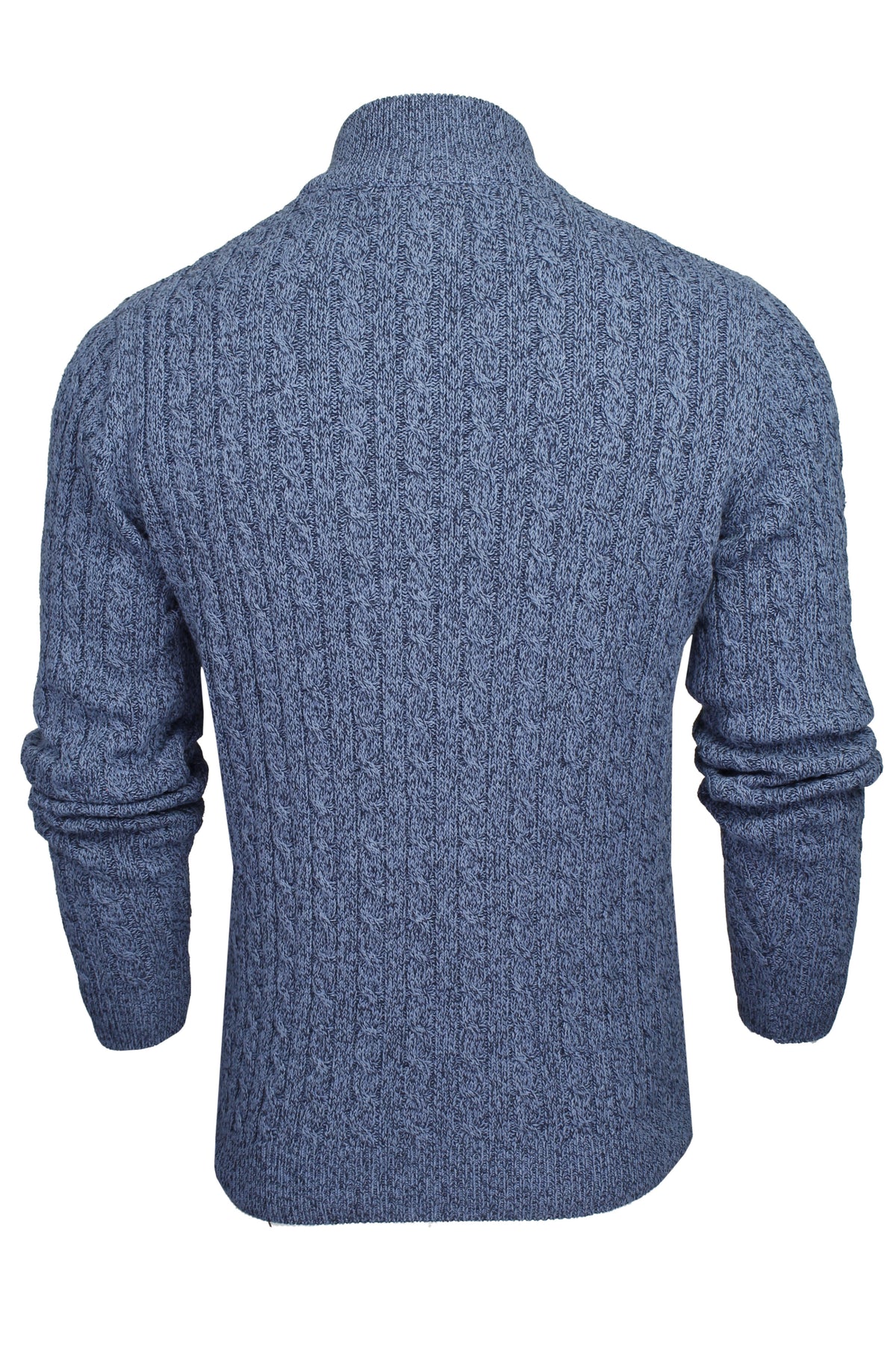 Xact Mens Cotton Rich 1/4 Zip Cable Knit Jumper-3