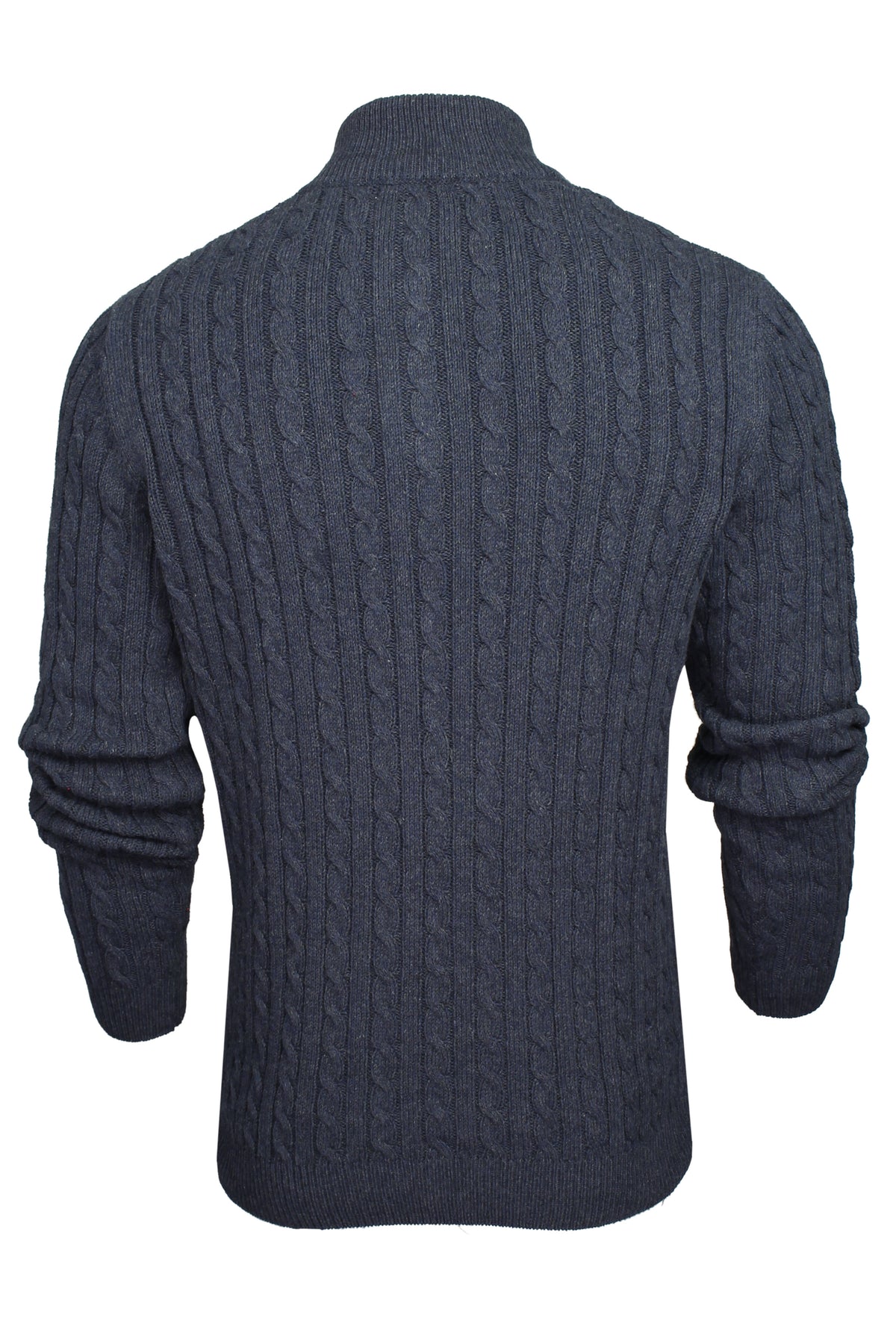 Xact Mens Cotton Rich 1/4 Zip Cable Knit Jumper-3