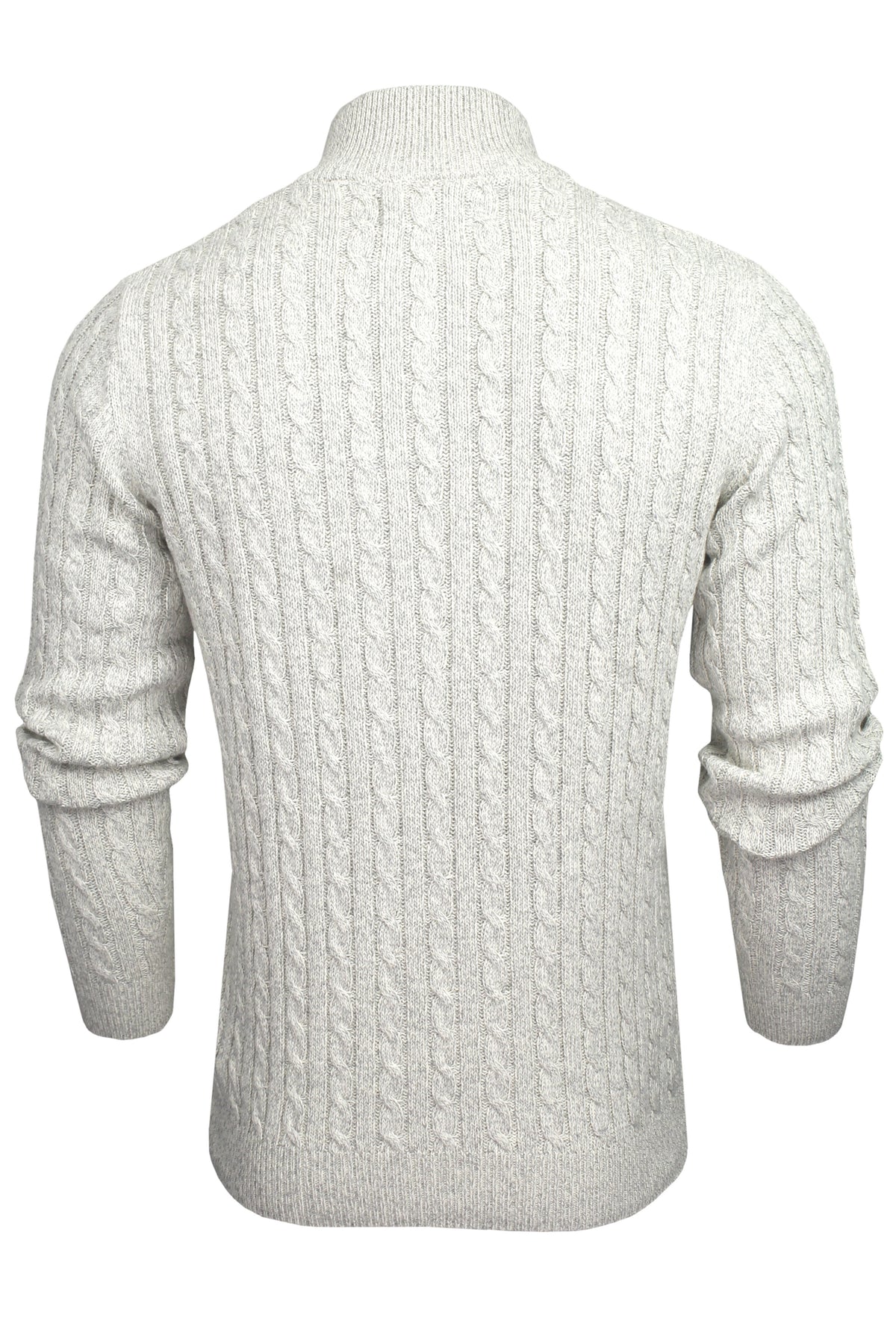 Xact Mens Cotton Rich 1/4 Zip Cable Knit Jumper-3