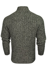 Xact Men's 1/4 Zip Funnel Neck Cable Jumper, Mid Weight, 2 Colour Twist-3