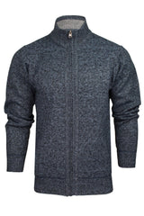 Xact Mens Full Zip Cardigan with Check Micro Fleece Lining, Regular Fit-2