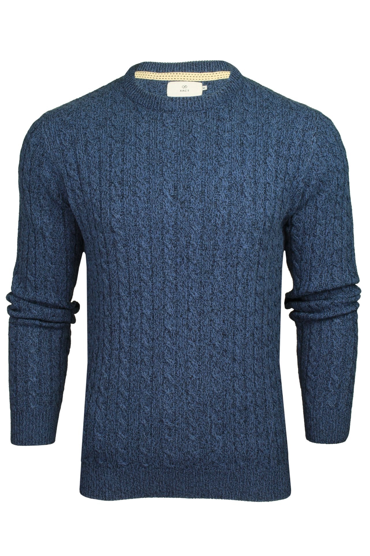 Xact Men's Sustainable Cotton Rich Cable Knit Jumper-Main Image